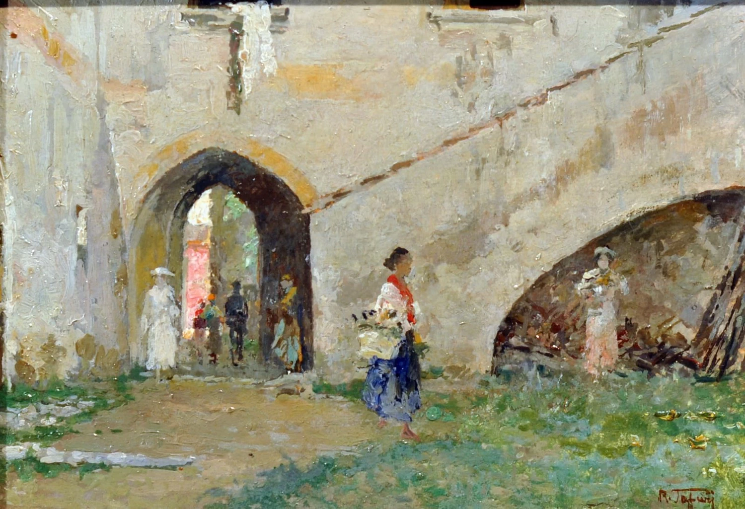 Scene di vita nell'antico cortile